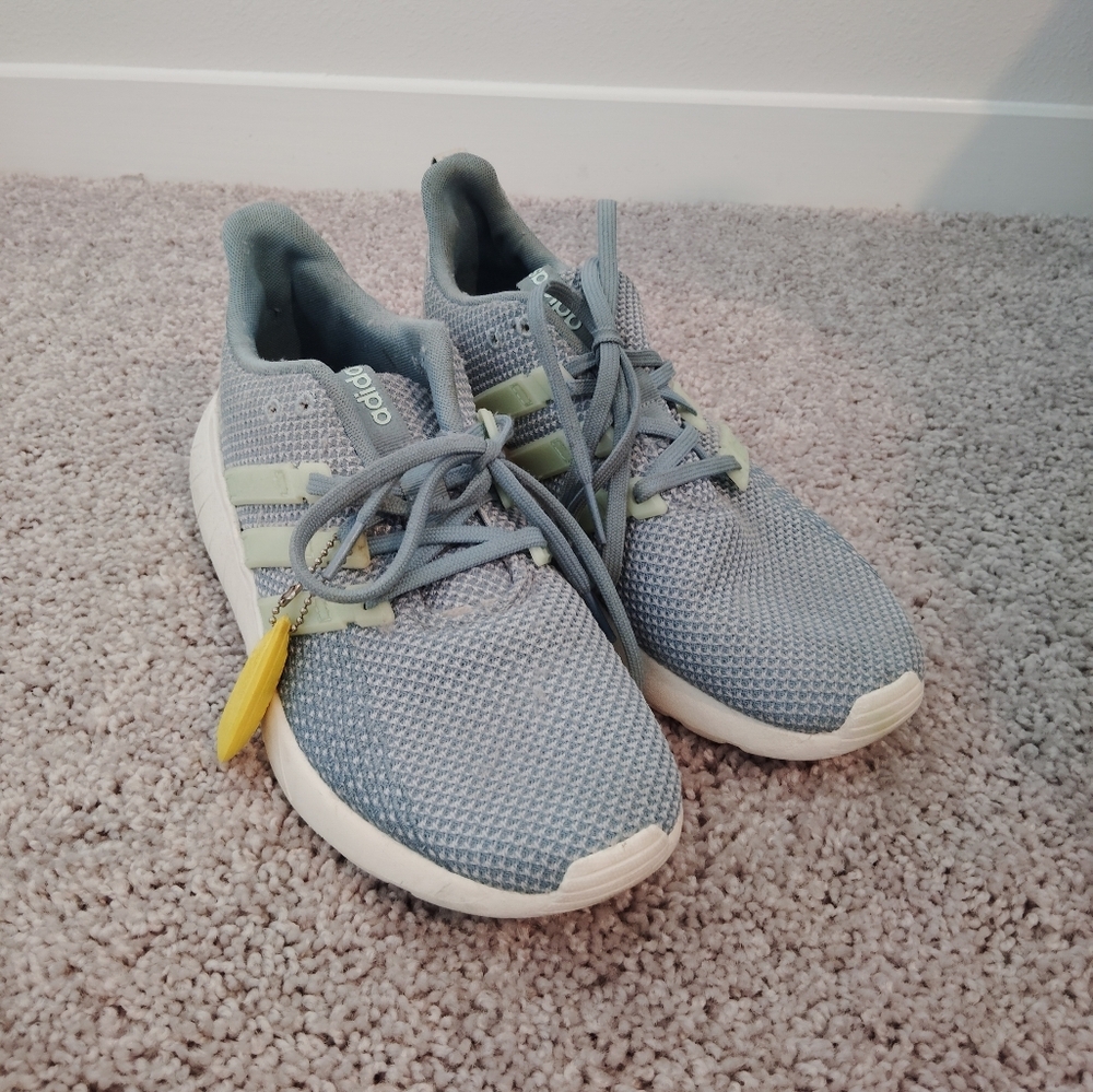 Adidas Sky Blue and White Sneakers - Picture 2 of 6